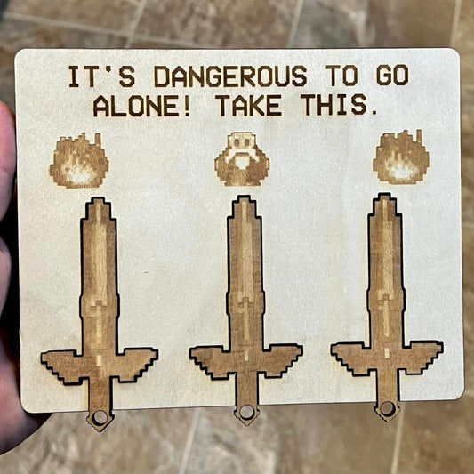 It's Dangerous Keychain Stacked Sign SVG