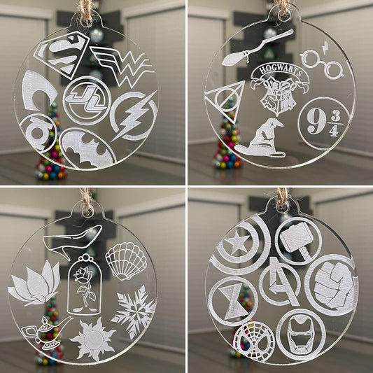 Acrylic Christmas Ornaments SVG