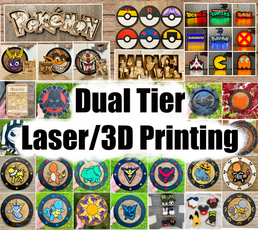 Dual Tier Laser/ 3D Printing Membership